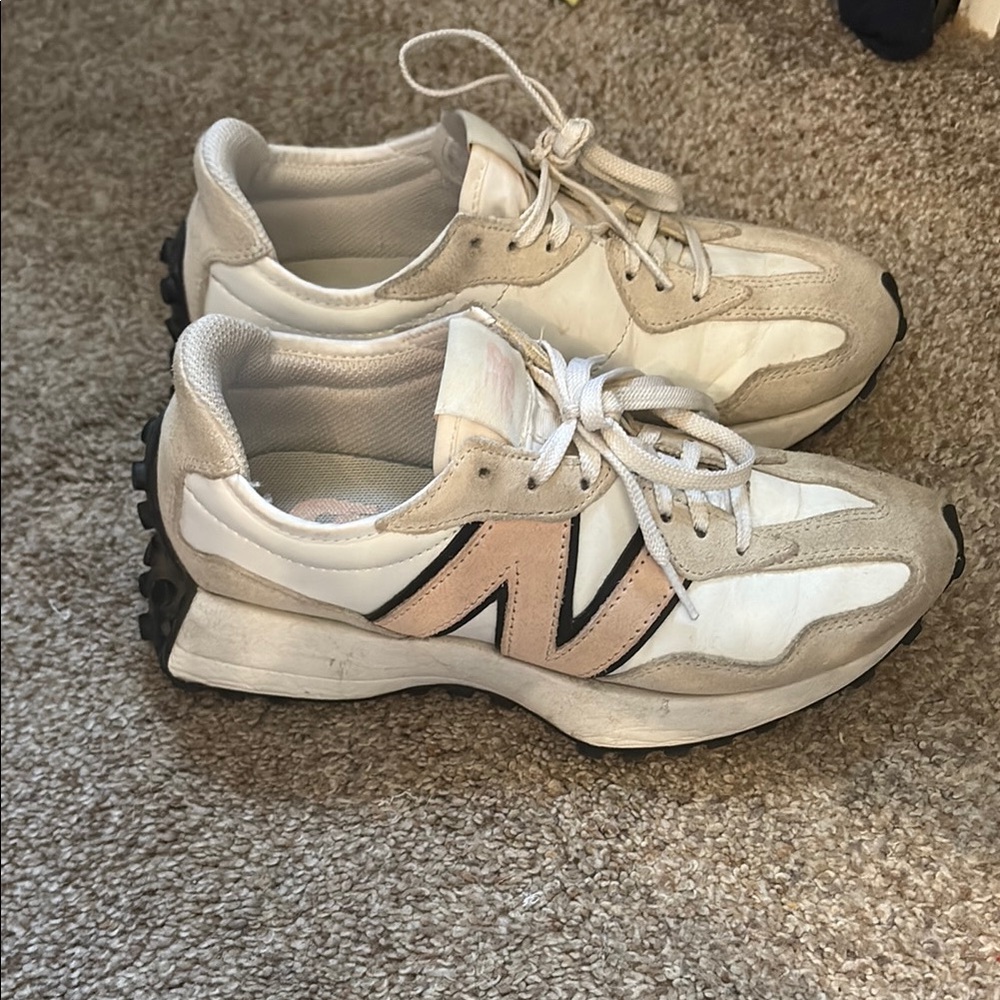 New balance 327 women’s white pink haze all leather
